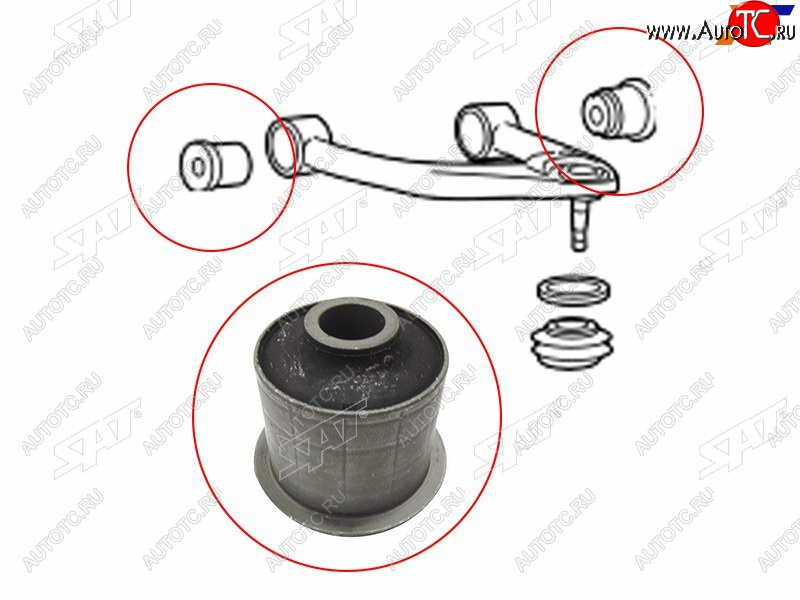 589 р. Сайлентблок Toyota Land Cruiser (J200) 07-21  Lexus LX 07-23  Toyota Sequoia 07-17  Tundra 06-22 SAT ST-48632-0C010  с доставкой в г. Вологда