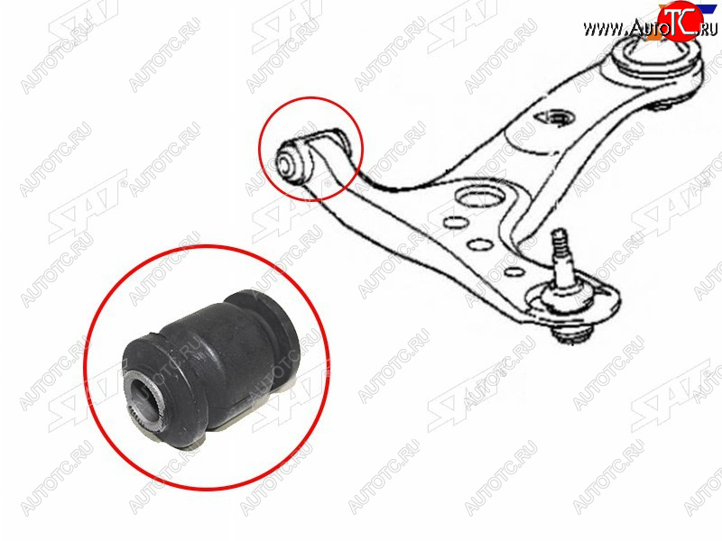 289 р. Сайлентблок Toyota Caldina (T240) 02-07  Noah 01-22  Wish 03-09  Ipsum (ACM20) 01-09 SAT ST-48654-49045  с доставкой в г. Вологда