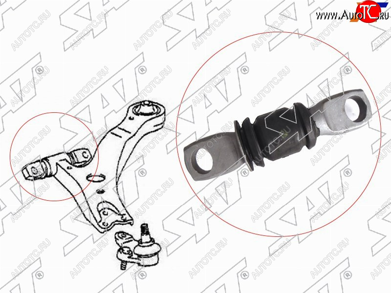 529 р. Сайлентблок передний переднего нижнего рычага TOYOTA HIGHLANDERKLUGERLEXUS RX270350450H 07- SAT ST-48654-33050  с доставкой в г. Вологда