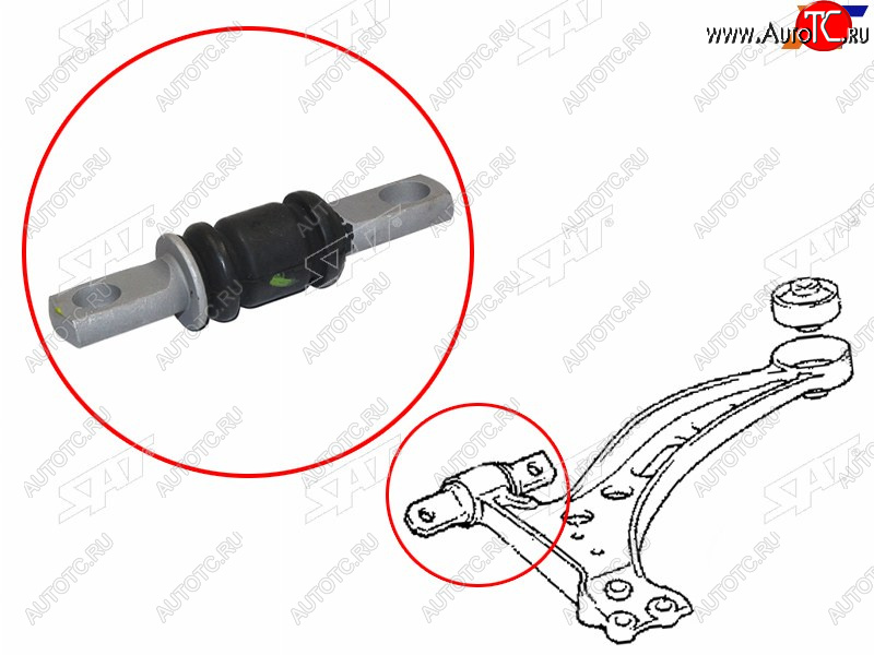 539 р. Сайлентблок Toyota Allion (T240,T260) 01-21  Avensis (T250) 03-08  Caldina (T240) 02-07  Camry (X SAT ST-48654-33040  с доставкой в г. Вологда
