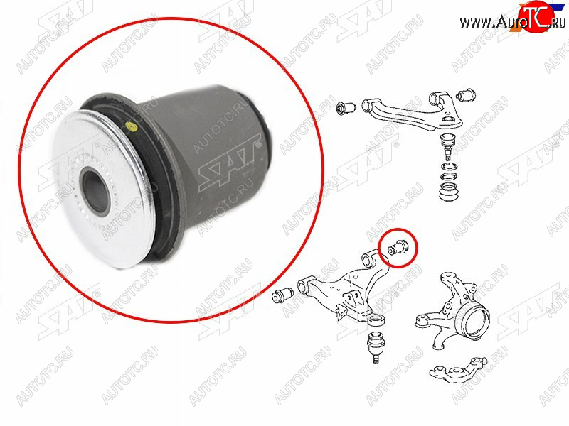 459 р. Сайлентблок Toyota Hilux Pick Up 04-20  Land Cruiser Prado (J120) 02-09  Noah 01-07  Voxy 01-07 SAT ST-48655-0K010  с доставкой в г. Вологда