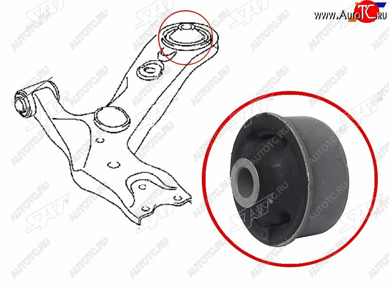 579 р. Сайлентблок Chery Tiggo T11 05-16  Mitsubishi ASX 10-20  Lancer 02-17  Outlander 02-22  Toyota A SAT ST-48655-02080  с доставкой в г. Вологда