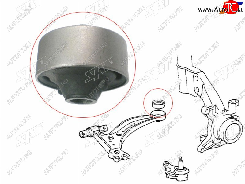 359 р. Сайлентблок Toyota Camry (XV10,XV20) 91-02  Harrier (XU10,XU30) 97-13  Vista 86-90  Lexus ES 96-0 SAT ST-48655-07020  с доставкой в г. Вологда