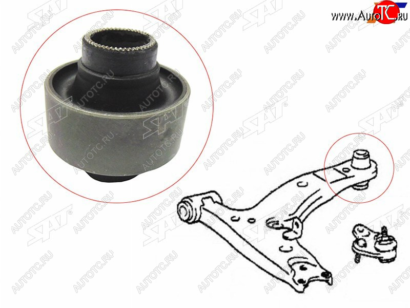 449 р. Сайлентблок RR (вертик) переднего нижнего рычага TOYOTA COROLLASPRINTER 91-02 4WD SAT ST-48655-12130  с доставкой в г. Вологда