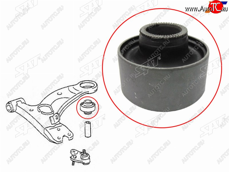 379 р. Сайлентблок Toyota Gaia 98-04  Ipsum (SXM10) 96-01  Nadia 98-03 (Снизу Перед) SAT ST-48655-44010  с доставкой в г. Вологда