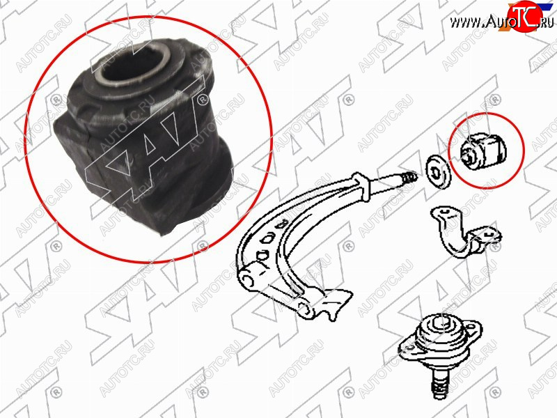 379 р. Сайлентблок Toyota Estima 90-99  Estima Emina 92-99  Previa 90-00 (Перед) SAT ST-48655-28010  с доставкой в г. Вологда