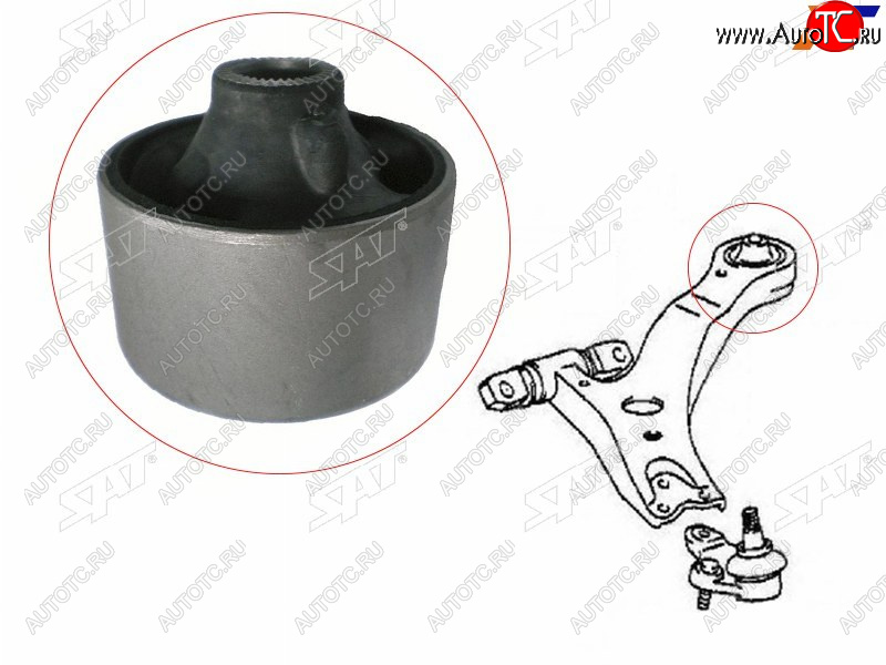 399 р. Сайлентблок Toyota Camry (XV30,XV40,XV50) 01-21  Harrier (XU30) 03-13  Daihatsu Atrai 99-05  Siri SAT ST-48655-33050  с доставкой в г. Вологда