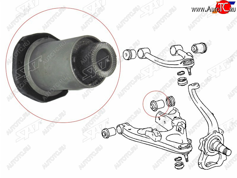 749 р. Сайлентблок Toyota Land Cruiser (J100) 98-07  Lexus LX 98-07  Toyota Land Cruiser Cygnus 98-07 (Сн SAT ST-48655-60020  с доставкой в г. Вологда