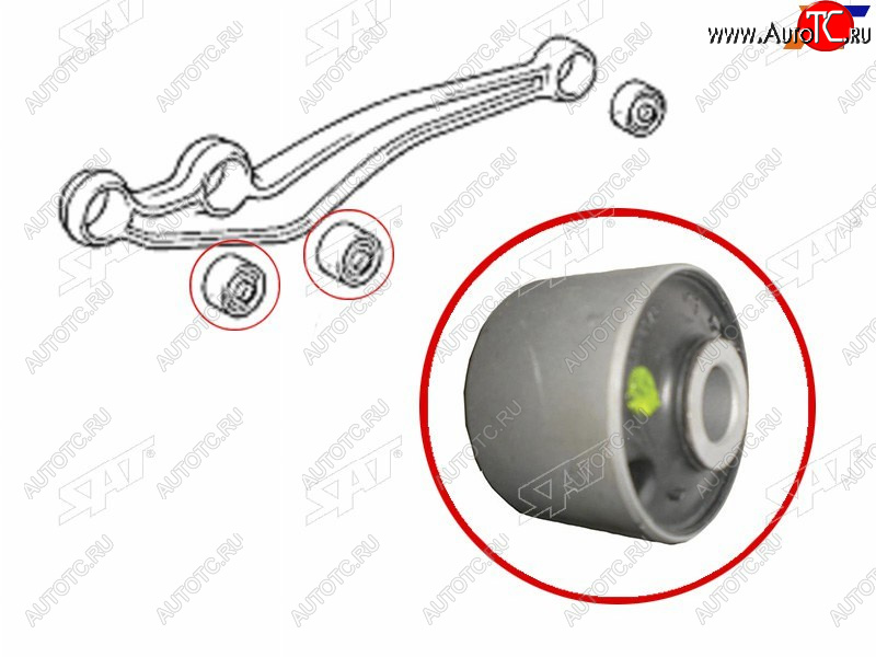 469 р. Сайлентблок Nissan Patrol 87-10  Toyota Land Cruiser (J100,J80) 80-  Land Cruiser Prado (J70) 87-9 SAT ST-48702-60050  с доставкой в г. Вологда