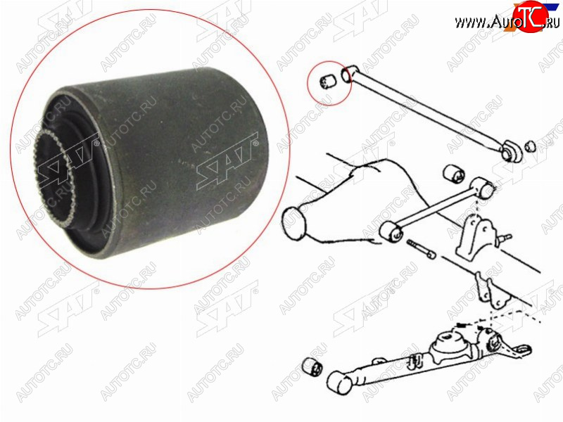 359 р. Сайлентблок задней поперечной тяги TOYOTA HIACEREGIUSLITETOWNACENOAHLUCIDAESTIMA EMINA 89-06 SAT ST-48706-28010  с доставкой в г. Вологда