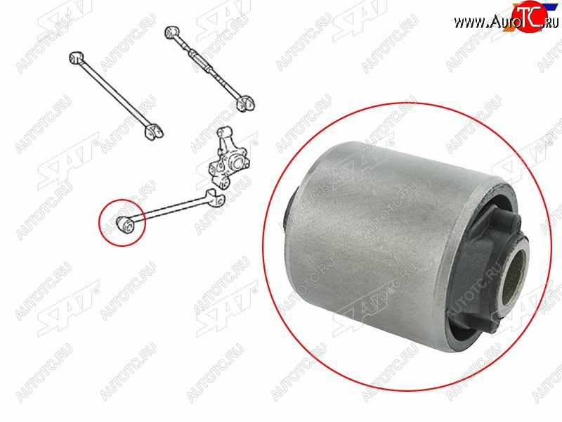 439 р. Сайлентблок Toyota Camry (XV20,XV30,XV40,XV50) 96-21  Harrier (XU10,XU30) 97-13  Lexus ES 96-06  SAT ST-48780-48030B  с доставкой в г. Вологда