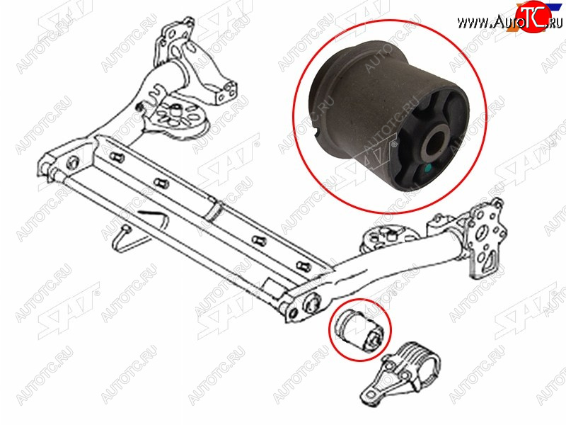 1 699 р. Сайлентблок Audi A6 97-05  Volkswagen Passat 96-05  Audi S6 99-04  Skoda Superb 02-08 (Справа=Сле SAT ST-4B0501521E  с доставкой в г. Вологда