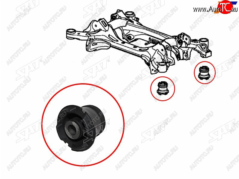639 р. Сайлентблок Honda Accord 08-20  Acura TSX 08-14  Honda Crosstour 09-16  Inspire 07-12 SAT ST-50360-TA0-A01  с доставкой в г. Вологда