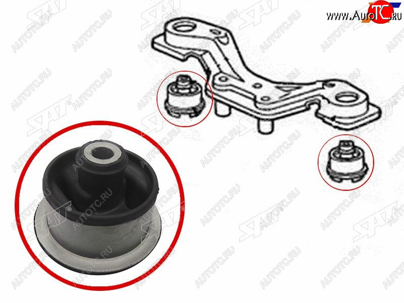 529 р. Сайлентблок Honda Civic 87-06  Civic Ferio 91-05  CR-V 95-12  Fit 01-13 SAT ST-50711-S9A-000  с доставкой в г. Вологда