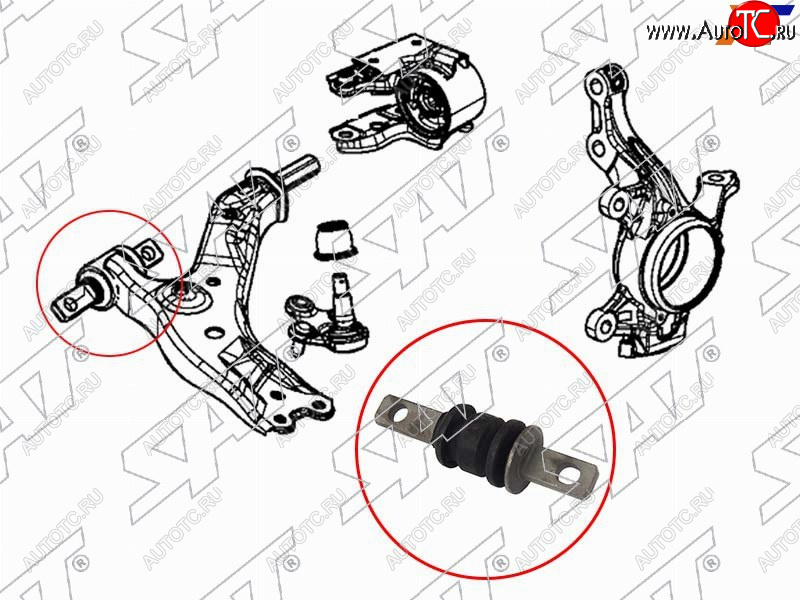 829 р. Сайлентблок Honda CR-V 11-18 SAT ST-51392-T0T-H01  с доставкой в г. Вологда