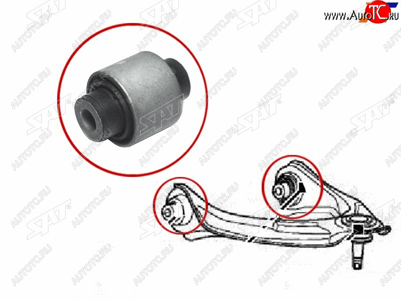 349 р. Сайлентблок Honda Accord 02-13  Odyssey 03-13  Inspire 03-07  Legend 04-12 SAT ST-51450-SDA-A01B  с доставкой в г. Вологда