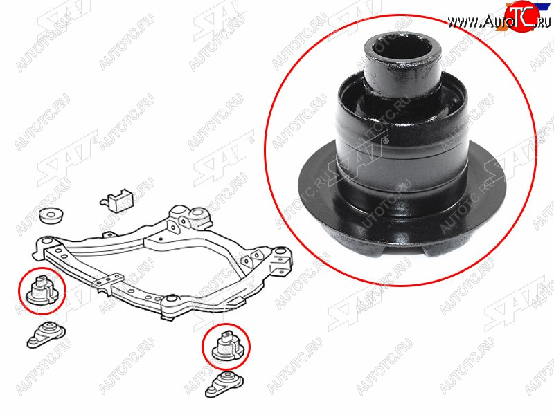 789 р. Сайлентблок Toyota Camry (XV40,XV50) 06-21  Lexus ES 06-18  Toyota Avalon 04-15  Camry UAEUSA 06 SAT ST-52211-33090  с доставкой в г. Вологда