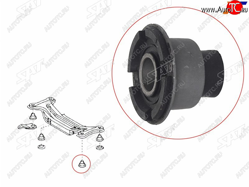 359 р. Сайлентблок задней балки TOYOTA CAMRY 01-15HARRIER 03-12HIGHLANDERKLUGER 00-13WINDOM 01-06LEXUS SAT ST-52272-33040  с доставкой в г. Вологда