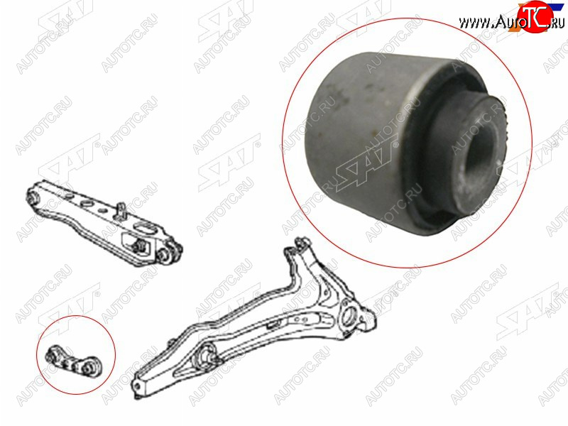 208 р. Сайлентблок Honda Civic 87-00  Civic Ferio 91-00  CR-V 95-01  Ballade 83-87 (Зад) SAT ST-52343-SH3-004  с доставкой в г. Вологда