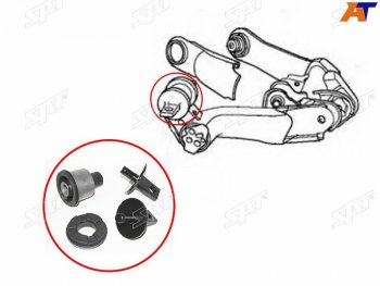 Сайлентблок Honda Civic 11-15  CR-V 06-18  Edix 04-09  FR-V 05-09 SAT ST-52370-SWA-A01-BF