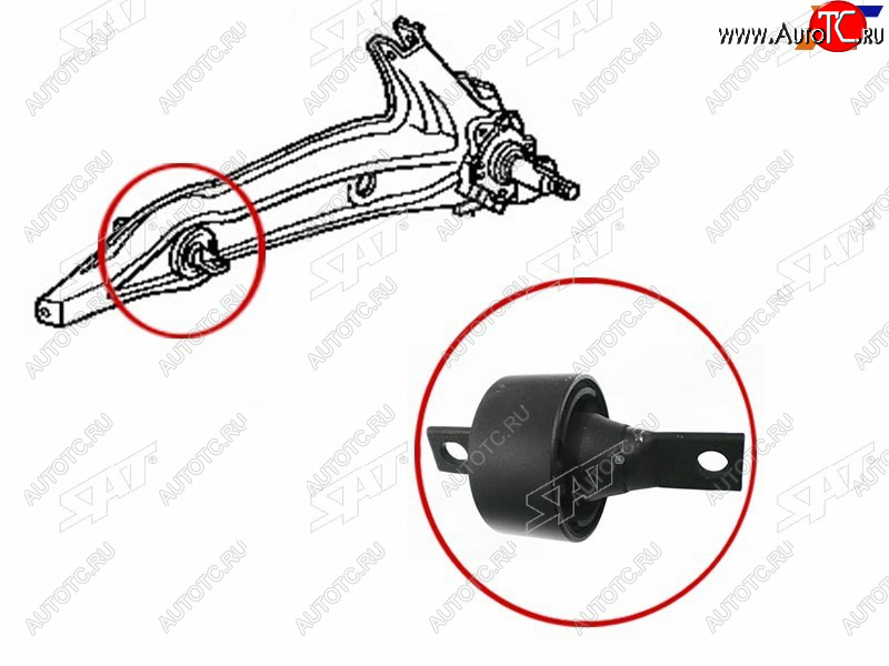 829 р. Сайлентблок Honda Civic 87-00  Civic Ferio 91-00  CR-V 95-01  Acura MDX 00-06  Honda Civic EURO SAT ST-52370-SH3-G70  с доставкой в г. Вологда