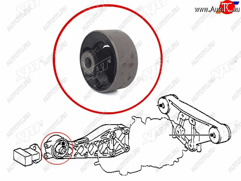 799 р. Сайлентблок Toyota Noah 01-13  Voxy 01-13  Estima 00-05  Gaia 98-04 SAT ST-52380-44010  с доставкой в г. Вологда