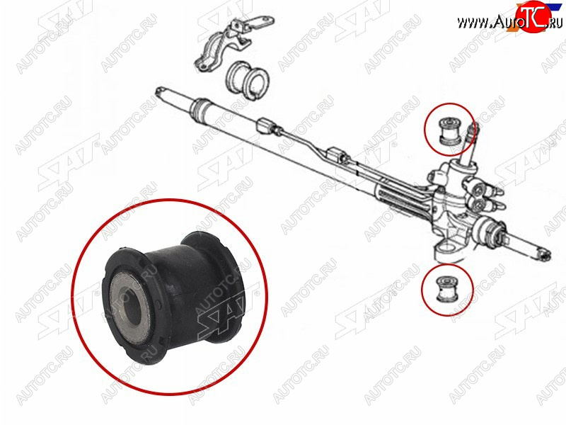 221 р. Втулка рулевой рейки Honda Accord 02-08  Odyssey 98-04  Stepwgn 01-05  Acura MDX 00-06  TSX 03-0 SAT ST-53685-SDA-A01B  с доставкой в г. Вологда