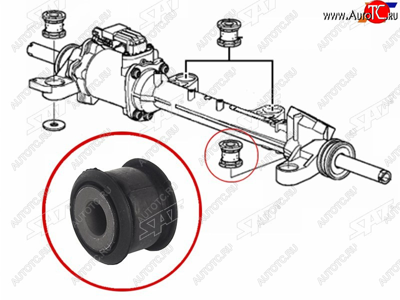 195 р. Втулка рулевой рейки Honda Accord 08-13 SAT ST-53685-TL0-G01B  с доставкой в г. Вологда