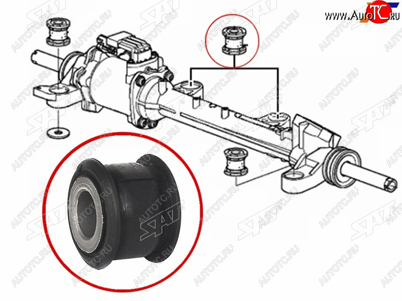 201 р. Втулка рулевой рейки Honda Accord 08-13 SAT ST-53685-TL0-G21B  с доставкой в г. Вологда