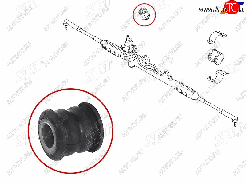 273 р. Втулка рулевой рейки Nissan AD 99-02  Almera 00-06  Sunny 98-04  Wingroad 99-05 SAT ST-54444-6M000B  с доставкой в г. Вологда