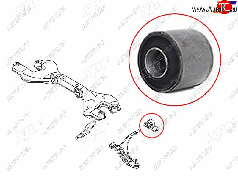 529 р. Сайлентблок переднего рычага задний  NISSAN PRIMERABLUEBERD 96-01 SAT ST-54500-01E05B  с доставкой в г. Вологда