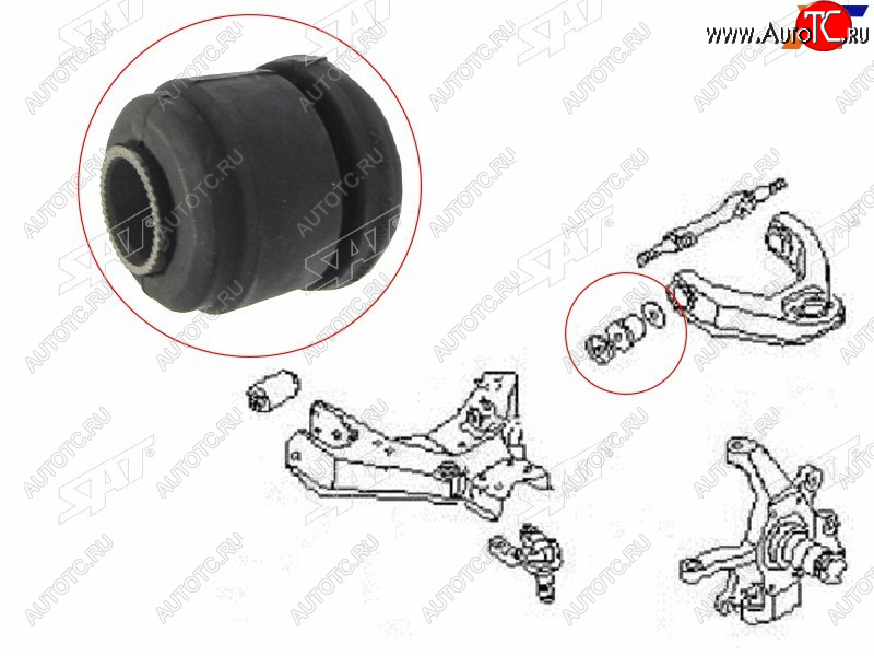216 р. Сайлентблок Nissan Terrano 86-96  Caravan 86-01  Datsun 85-96  Terrano II 93-99 (Сверху) SAT ST-54506-B9500  с доставкой в г. Вологда