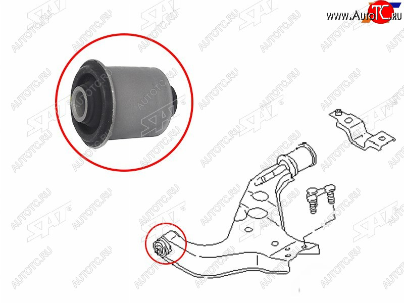 399 р. Сайлентблок Nissan Pathfinder 95-04  Terrano 95-02  Infiniti QX4 96-03  Nissan Elgrand 97-02 SAT ST-54560-0W000  с доставкой в г. Вологда