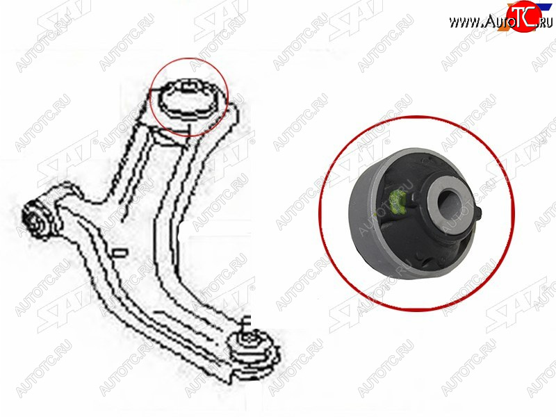 379 р. Сайлентблок Nissan AD 06-16  Juke 10-20  Leaf 09-17  March 02-10  Infiniti JX35 12-14  QX60 14- SAT ST-54570-ED50A  с доставкой в г. Вологда