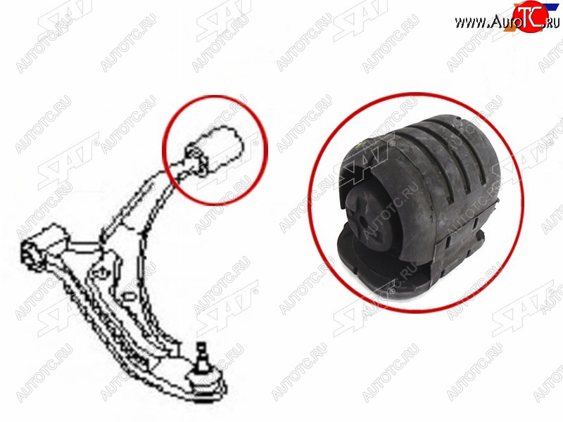 489 р. Сайлентблок задний переднего рычага Nissan Sunny B14, AD Y10, Pulsar N15                             SAT ST-54570-0M020  с доставкой в г. Вологда