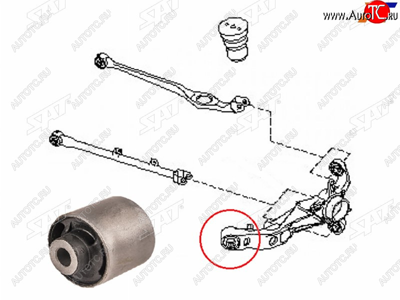 649 р. Сайлентблок Nissan AD 99-02  Wingroad 99-05  Mazda Familia 98-08  Nissan Expert 99-06  Liberty 9 SAT ST-55501-WA005B  с доставкой в г. Вологда