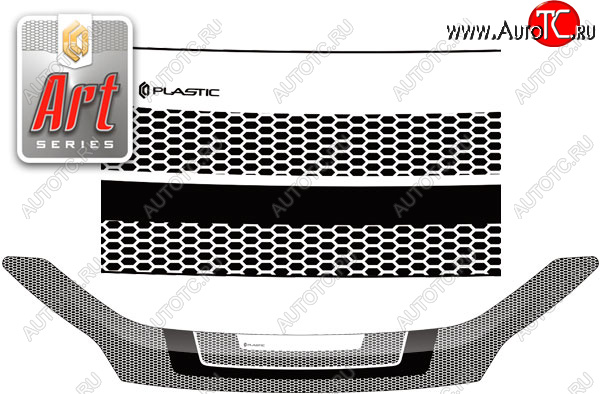 2 199 р. Дефлектор капота (LA300A, LA310A,LA360S) CA-Plastic  Daihatsu Mira e:S  LA350S,LA360S (2017-2025) (Серия Art черная)  с доставкой в г. Вологда