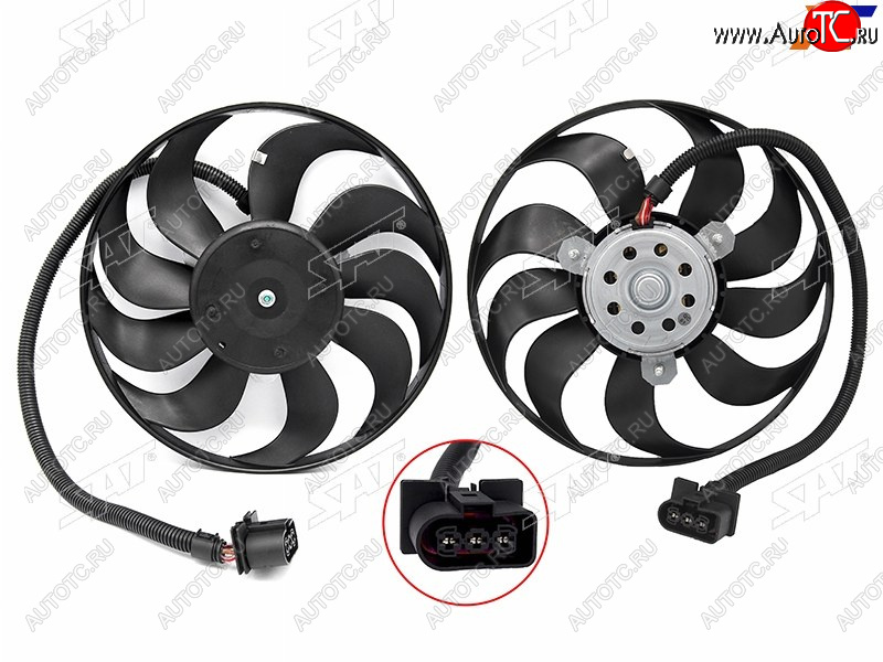 3 399 р. Вентилятор радиатора с мотором AUDI A3 96-03SKODA FABIA  99-07OCTAVIA  96-10VOLKSWAGEN  97-02 SAT ST-59-0011  с доставкой в г. Вологда
