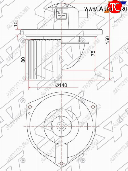 1 999 р. Мотор отопителя салона Mitsubishi ASX 10-20  Galant 03-12  Lancer 07-17  Outlander 05-12  Citroe SAT ST-7802A017  с доставкой в г. Вологда
