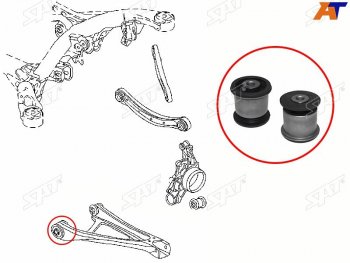 699 р. Сайлентблок Audi Q7 05-15  Volkswagen Touareg 02-18  Porsche Cayenne 02-10 SAT ST-7L0505311BB  с доставкой в г. Вологда. Увеличить фотографию 2