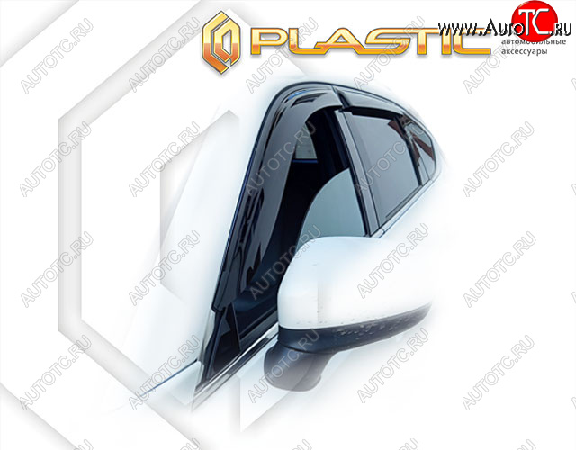 2 099 р. Дефлектора окон CA-Plastic Mazda CX-8 KG2P KG5P дорестайлинг (2017-2022) (classic полупрозрачный, без хром. молдинга)  с доставкой в г. Вологда