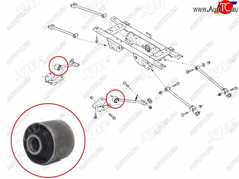 789 р. Сайлентблок Nissan Terrano 14-22  Renault Duster 10-21  Kaptur 16-20 SAT ST-8200841004  с доставкой в г. Вологда