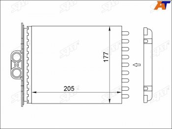 Радиатор отопителя салона OPEL VECTRA 95-SAAB 9-5 97- (с кондиционером)(трубчатый) SAT ST-87-0006
