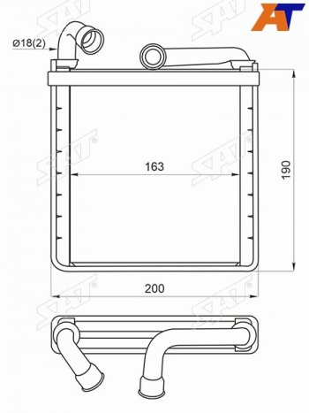 Радиатор отопителя салона SKODA OCTAVIA 13-KODIAQ 16-KAROQ 17-VOLKSWAGEN GOLF 12-PASSAT 14-TIGU SAT ST-87-0025