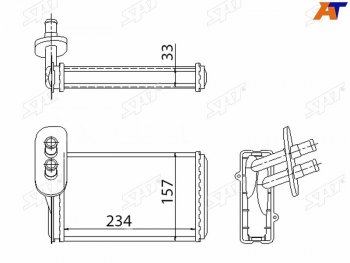 Радиатор отопителя салона AUDI A3 96-98SKODA OCTAVIA 98-98VOLKSWAGEN GOLF 91-98 (трубчатый) SAT ST-87-0022