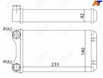 1 399 р. Радиатор отопителя салона  AUDI A4S4 00-09SEAT EXEO 09-(трубчатый) SAT ST-87-0028  с доставкой в г. Вологда. Увеличить фотографию 2