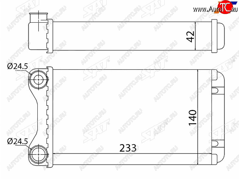 1 399 р. Радиатор отопителя салона  AUDI A4S4 00-09SEAT EXEO 09-(трубчатый) SAT ST-87-0028  с доставкой в г. Вологда