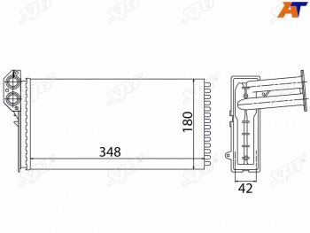 2 279 р. Радиатор отопителя салона MERCEDES SPRINTER 95-06 (трубчатый) SAT ST-87-0040  с доставкой в г. Вологда. Увеличить фотографию 3