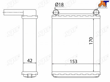 Радиатор отопителя салона MERCEDES SPRINTER 95-06 дополнительный (трубчатый) SAT ST-87-0039