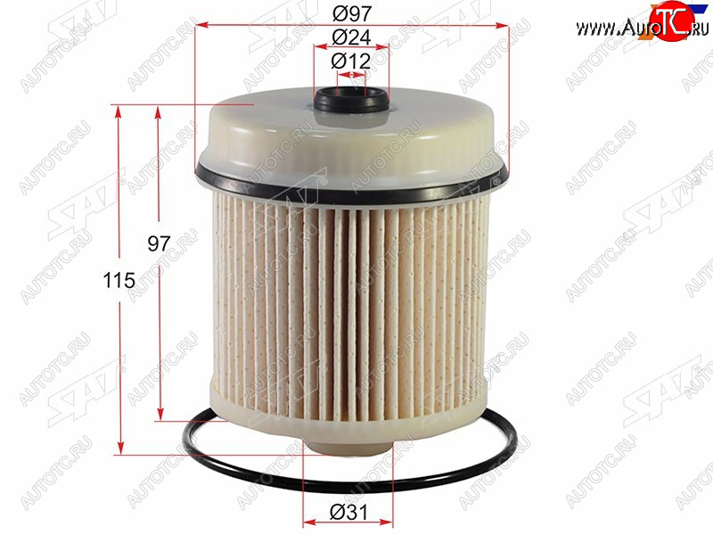 369 р. Фильтр топливный ISUZU FORWARD 4HK6HKELF NHRNKRNPRNQR 4HK4JJ1NISSAN ATLAS 4JJ1 07-13          SAT ST-8-98203-599-0  с доставкой в г. Вологда